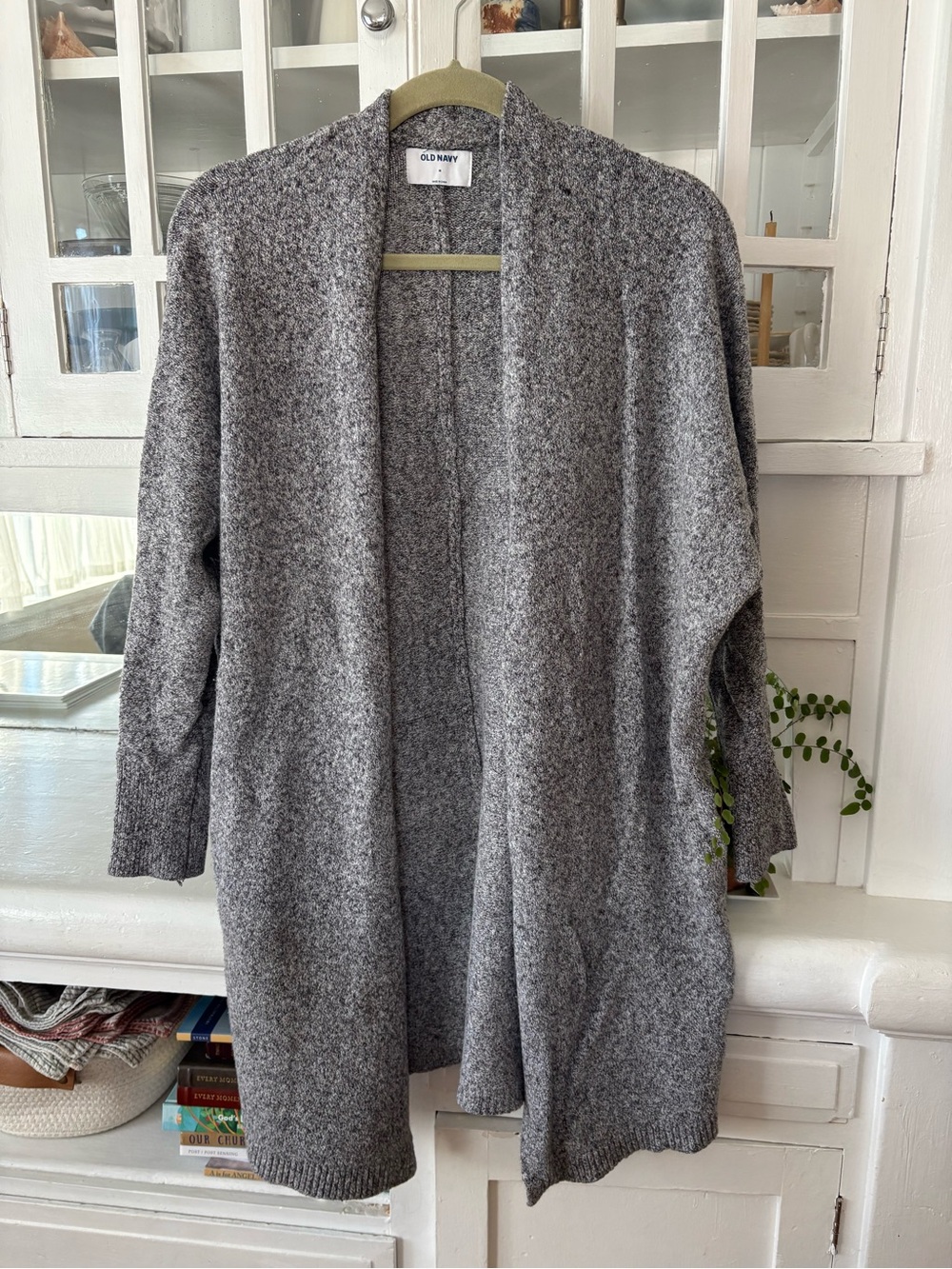 Old Navy Heather Gray Open-Front Women's Cardigan